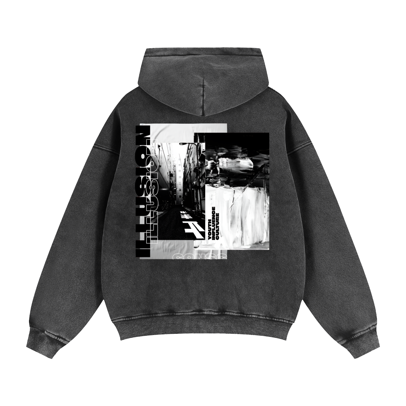 Painting,Zip-Through,Boxy,Fleece,Hoodie,midnight,suffocation,clothing,noxa